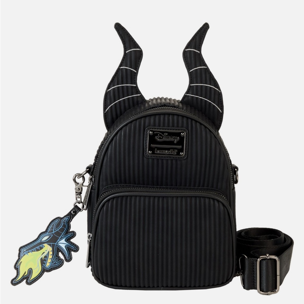 Disney Villains Maleficent Dragon Horns Convertible Mini Backpack & Crossbody
